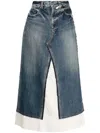 Miharayasuhiro Maison Mihara Yasuhiro Contrast Insert Skirt In Blue