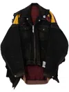 Miharayasuhiro Layered Denim Jacket In Black