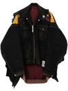 Miharayasuhiro Layered Denim Jacket In Black