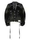 Miharayasuhiro Layered Denim Jacket In Black