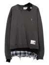 Miharayasuhiro Layered Distressed-detail Sweatshirt In Brown