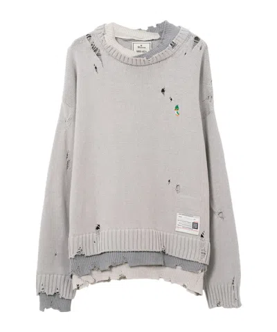 MIHARAYASUHIRO LAYERED DISTRESSED SWEATER