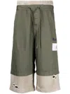 Miharayasuhiro Layered Drawstring Shorts In Grün