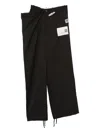 Miharayasuhiro Layered Drawstring Trousers In Black