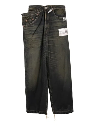 Miharayasuhiro Layered Jeans In Black