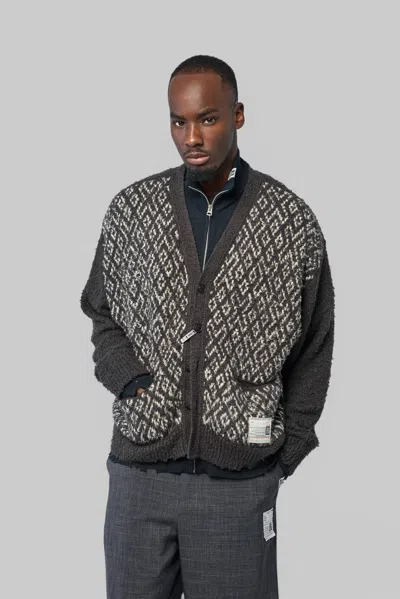 Miharayasuhiro Layered Knit Cardigan In Black