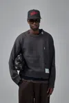 Miharayasuhiro Layered Knit Pullover In Black In Black