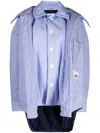 Miharayasuhiro Layered Padded Shirt Jacket In Blue