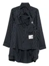 Miharayasuhiro Layered Pinstripe Shirt In Blue
