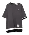 Miharayasuhiro Maison Mihara Yasuhiro Round Neck T-shirt In Gray
