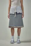 Miharayasuhiro Multi Layered Skirt In Grey