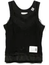 Miharayasuhiro Layered Tank Top In Schwarz