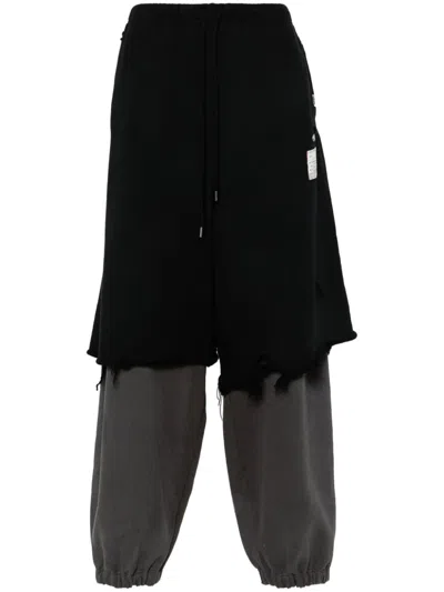 Miharayasuhiro Layered Track Pants In Black