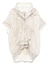 Miharayasuhiro Triple Layered Sleeveless Hoodle In Neutrals
