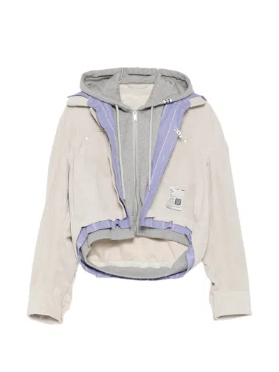 Miharayasuhiro Layered-design Corduroy Jacket In Multi