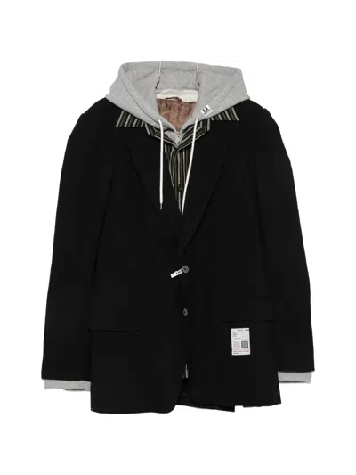 Miharayasuhiro Layered-design Hoodie-detail Jacket In Multi