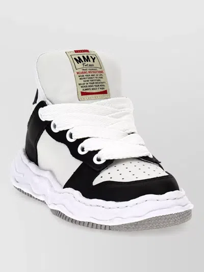 Miharayasuhiro Leather High-top Sneakers In White