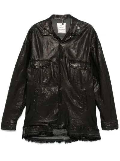Miharayasuhiro Leather Shirt In Black