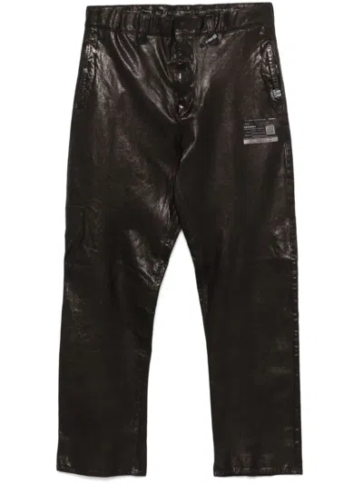 Miharayasuhiro Leather Trousers In Black