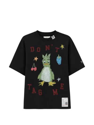 Miharayasuhiro Leon Doodle Printed T-shirt In Black