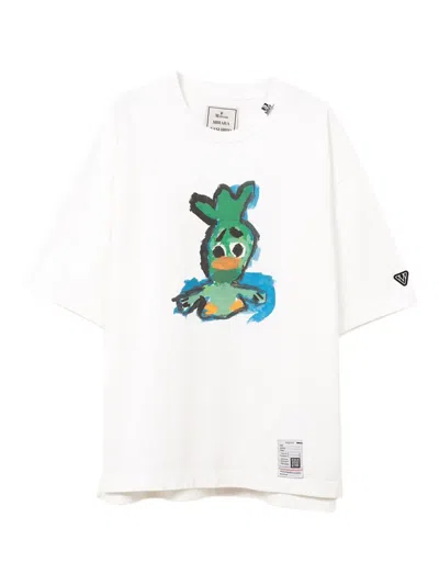 Miharayasuhiro Leon T-shirt Mit Enten-print In White