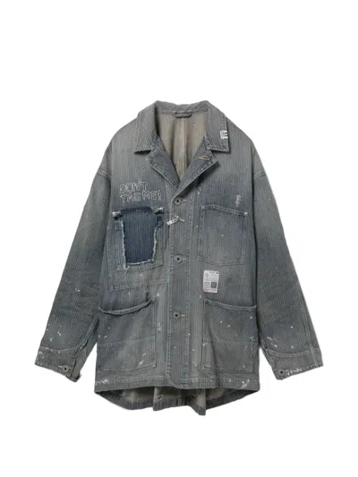 Miharayasuhiro Lettlogo Lettering Jacket In Blue