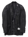 Miharayasuhiro Maison Mihara Yasuhiro Aged Jacket Black In Blue