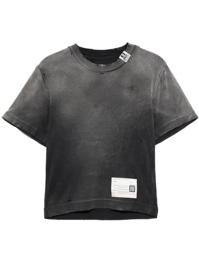 Miharayasuhiro Logo-embroidered T-shirt In 灰色
