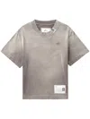 Miharayasuhiro Logo-embroidered T-shirt In Grey