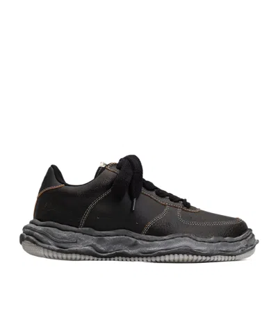 Miharayasuhiro Wayne Contrast-stitching Sneakers In Black