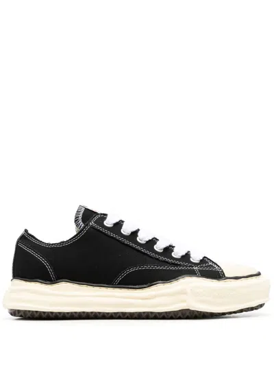 Miharayasuhiro Logo-patch Lace-up Sneakers In Black