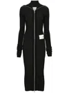 Miharayasuhiro Logo-patch Midi Dress In Black