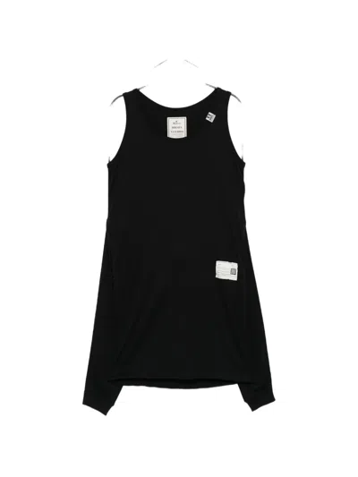 Miharayasuhiro Logo-patch Mini Dress In Black