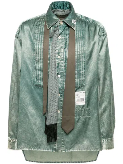 Miharayasuhiro Logo-patch Shirt In Brown