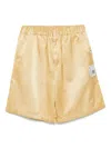 Miharayasuhiro Logo-patch Shorts In Metallic