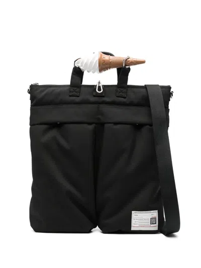 Miharayasuhiro Logo-patch Tote Bag In Black