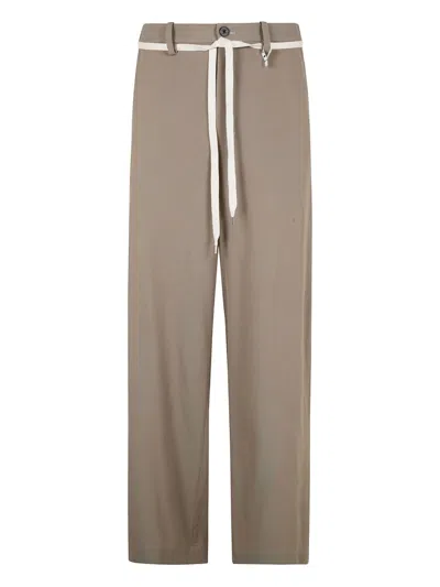 MIHARAYASUHIRO LOGO-PATCH TROUSERS