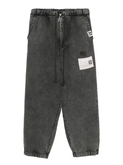 Miharayasuhiro Logo-patch Trousers In Gray