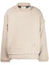 Miharayasuhiro Logo-patch Wool-blend Sweatshirt In Nude