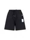 Miharayasuhiro Patchwork Shorts In Black  