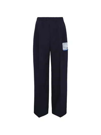Miharayasuhiro Logo Straight-leg Trousers In Blue