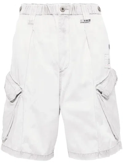 Miharayasuhiro Logo-tag Cargo Shorts In Lt.gray