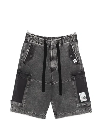 Miharayasuhiro Logo-detail Cargo Shorts In Black