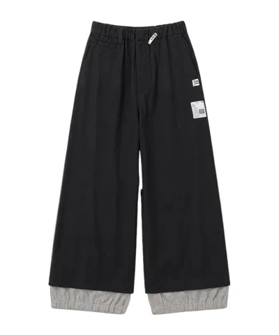 Miharayasuhiro Logo-detail Casual Trousers In Black