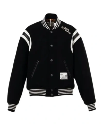 Miharayasuhiro Logo-embroidered Bomber Jacket In Black