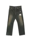 Miharayasuhiro Logo-patch Buttoned Jeans In Brown