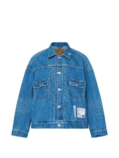 Miharayasuhiro Logo-patch Denim Jacket In Blue