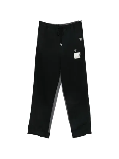 Miharayasuhiro Logo-patch Panelled Track Pants In Black