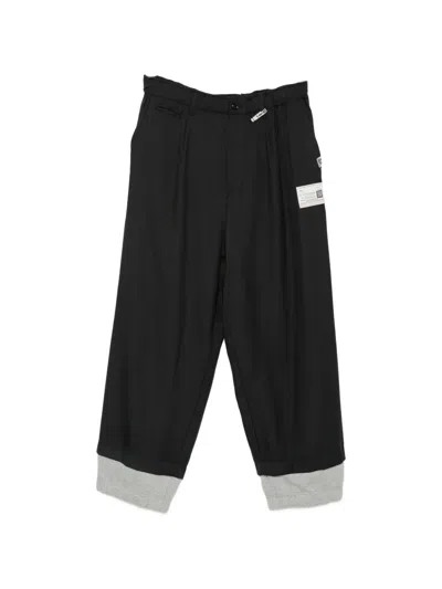 Miharayasuhiro Logo-patch Pockte Trousers In Black
