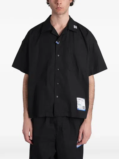 Miharayasuhiro Logo-patch Short-sleeve Shirt In Black
